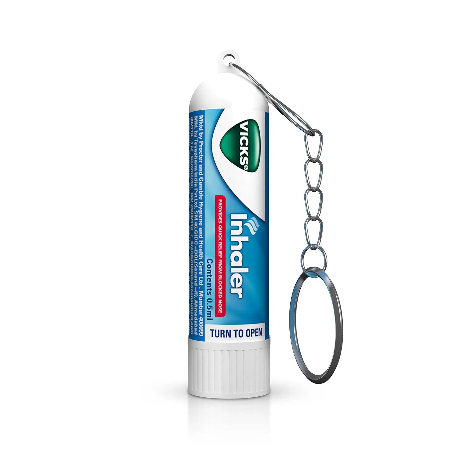 Vicks Nasal Inhaler Keychain, 0.5ml Menthol-Eucalyptus Soothing Gel Formula, 3-Month Shelf Life, Runny Nose & Cold Relief (Beauty & Personal Care, Oral Care, Nasal Cleaning), Nasal Inhalers
