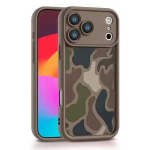 Camouflage Pattern Phone Case , Soft Silicone Tpu Protection and Shockproof For iPhone 17 16 15 Pro Max 14 16Pro 13 12 11 X Plus Air Mini Camo Sitka E