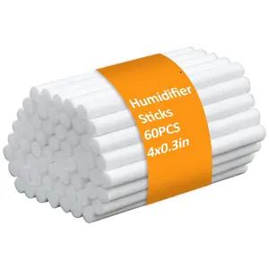 60pcs Humidifier Stick Filter Refill - Mini Air Diffuser Pure Wicks Cotton Sticks Replacement For Small Portable In Office Bedroom Home