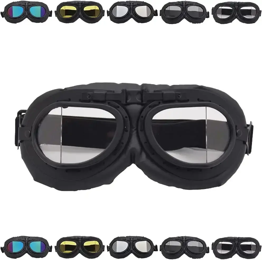 Vintage Helmet Goggles Motorcycle Goggles Bike Motorcross Pilot Goggle