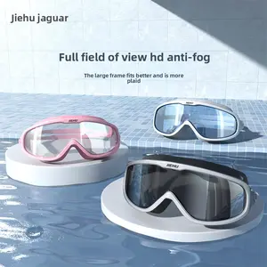 Swimming goggles anti-high definition waterproof and anti-fog myopia adult swimming goggles large frame swimming glasses swimming equipment supplies close fit comfortable high definition lenses anti-fog swimming goggles