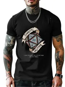 Retro Game Chaos Neutral T-Shirt for Desktop Cosplay, Made of 100%, Featuring a Round Neck And Short Sleeves. Perfect for Halloween, Thanksgiving, And Christmas Gifts for Men, Women, Family, And Friends, Available in Sizes S to XXXL, Plus Size