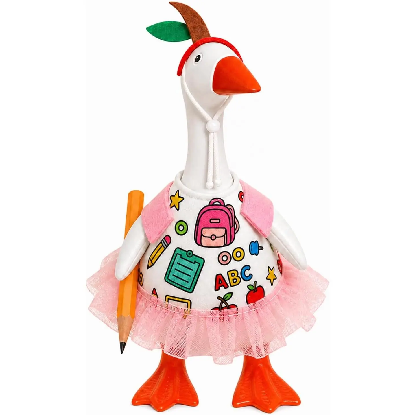7 Inch Desk Goose Outfits, Mini Desktop Goose Accessories Set,Back to School Desk Goos Outfits