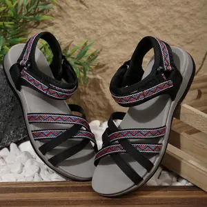 Womens Hiking Sandals Slides Slip On Open Toe Sandals Wedge Outdoor Sandals  Flat Beach Shoes