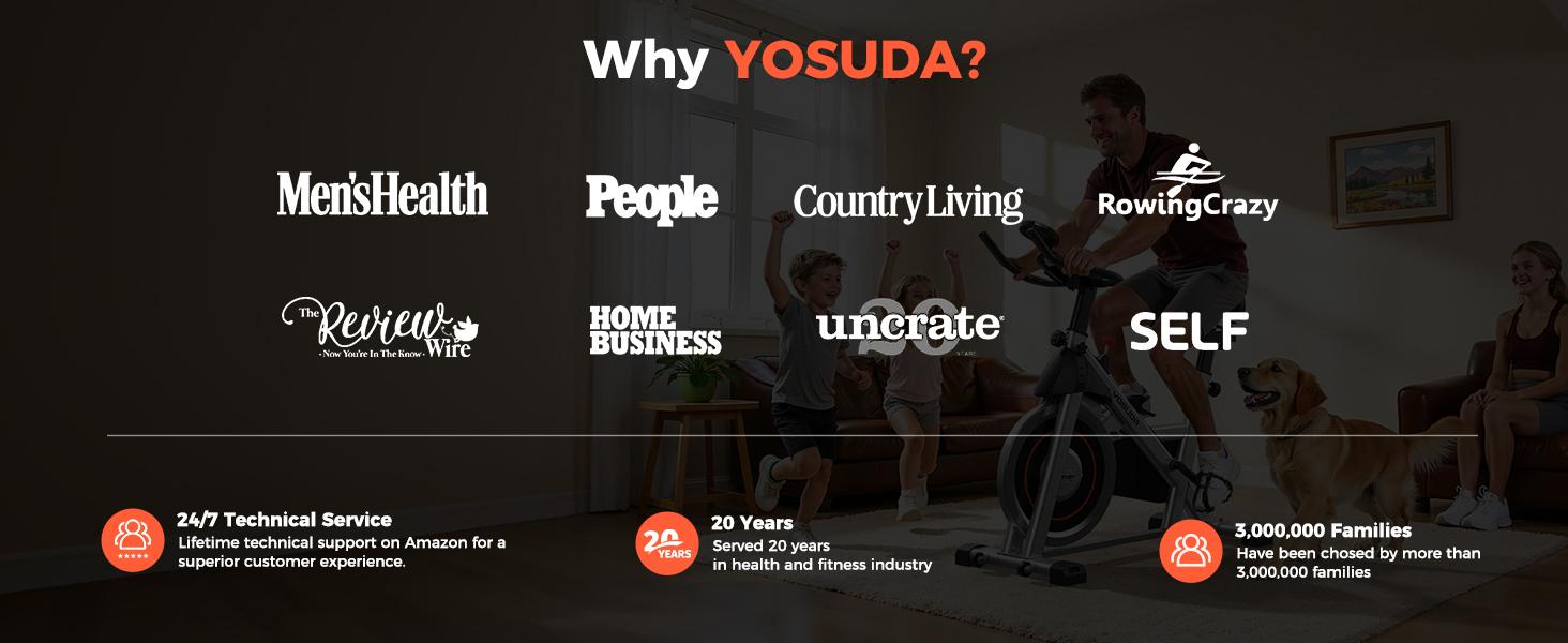 YOSUDA Exercise Bike, Brake Pad Stationary Bike for Home with Exclusive App, Magnetic Indoor Cycling Bike with 300 lb Weight Capacity, Low Noise, Tablet Holder and Fitness Courses YOSUDA Exercise Bike, Brake Pad Stationary Bike for Home with Exclusive App, Magnetic Indoor Cycling Bike with 300 lb Weight Capacity, Low Noise, Tablet Holder and Fitness Courses