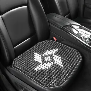 New Summer Breathable Car Seat Cushion, Universal Single Seat Square Pad, Cool Ventilation Windmill Wood Bead Design, Comfortable & Stylish, Removable Seat Cushion