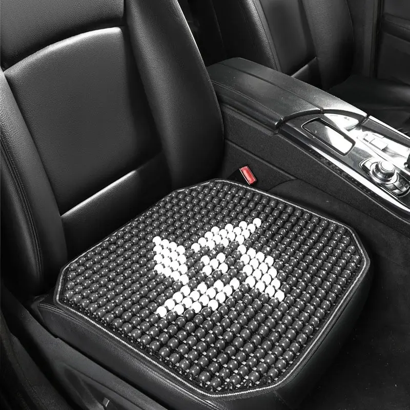 New Summer Breathable Car Seat Cushion, Universal Single Seat Square Pad, Cool Ventilation Windmill Wood Bead Design, Comfortable & Stylish, Removable Seat Cushion, Car Seat Cooling Pad, Car Seat Cushions For Driving