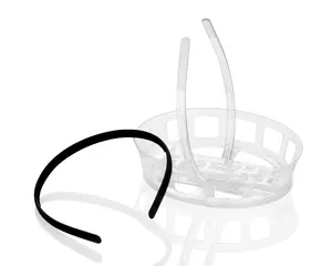 Grad Cap Remix - The ORIGINAL Graduation Cap Headband - Keep Your Natural Hair on Grad Day and Secure Your Cap - Black and Clear Headband Included