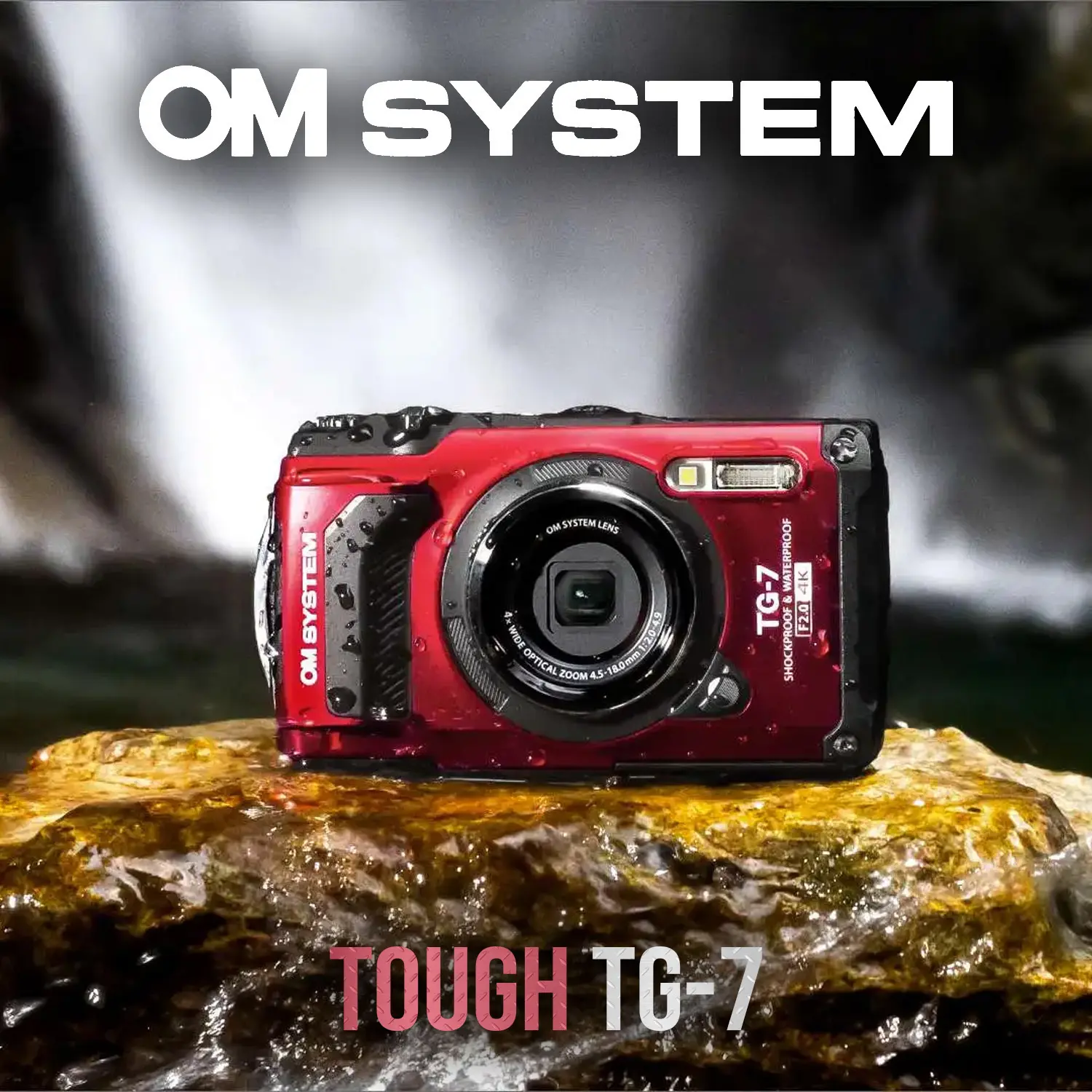 Olympus Tough TG-7 Waterproof 12MP Digital Camera, Red, F2.0 Lens Bundle, Water Proof, 12Mp Camera