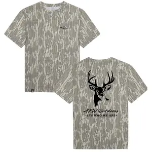 Mossy Oak AFW Outdoors Original Bottomland Camouflage Camo T-Shirt – Soft & Breathable Tee