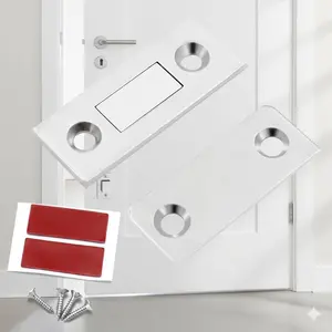 Ultra-Thin Silent Magnetic Door Closer, No-Drill Cabinet Lock with Anti-Pinch Design, Universal Closure for Wardrobe & Drawer, Soft-Close Safety Buffer, Durable Rust-Proof Hidden Stopper, Door Hardware