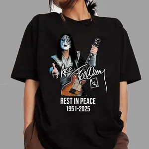 Ace Frehley Tribute Shirt, Memorial to The Spaceman, KISS Guitar Legend, Vintage-Style Band Shirt, Classic Rock Fan Gift