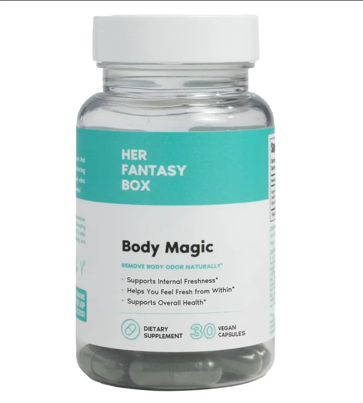 Her Fantasy Box | Body Magic | Chlorophyll Capsules - 30 Vegan Capsules for Detox, Digestion, Gut Health, Skin Support, and Oily Skin - Natural Energy Booster