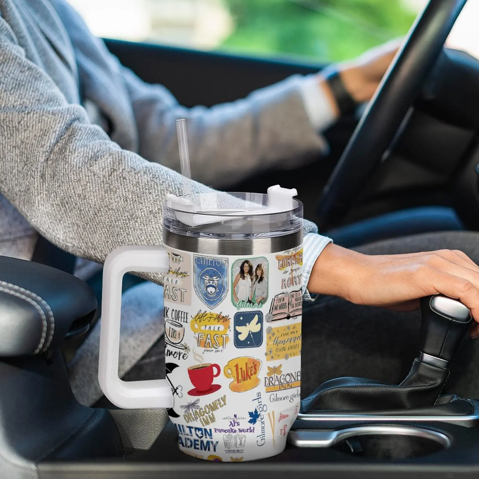 Gilmore Girls Tumbler 40oz, Stars Hollow Tumbler, Coffee Tumbler, Luke’S Diner Tumbler Gift, Gift for Gilmore Fan, Insulated Drinkware, Gilmore Luke's Dinner Drink Cup 40oz