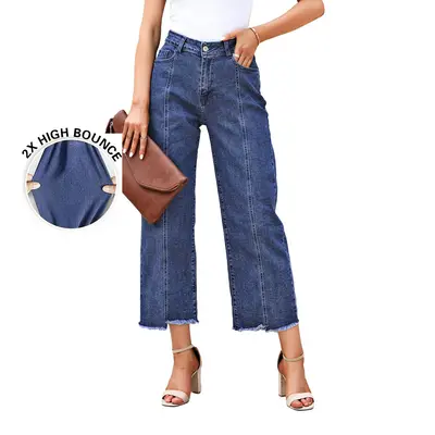 High Waist Wide Leg Jeans Short Torso TikTok Shop