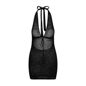Catania Mini Dress - Black Lace Crochet