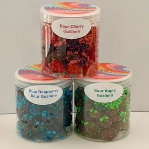 Sour Gushers Trio Sour Blue Raspberry, Sour Cherry & Sour Apple Gushers Bundle for Candy Lovers Bursting with Flavor