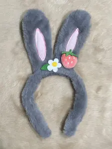 Delicate Rabbit Ear Headband Strawberry