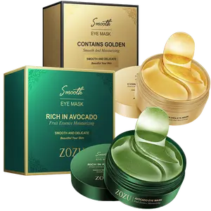 Avocado & Gold Eye Mask – Use Avocado Eye Mask During The Day And Gold Eye Mask At Night – Natural Moisturizing Eye Mask, Reduces Puffiness, Soothing Dry Skin, Eye Care Product For Daily Use