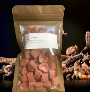 Clove Handmade Wax Melts with Cinnamon Hints - 2 oz Approximate Weight - Made in Nova Ohio - Aromatic Wax Cubes