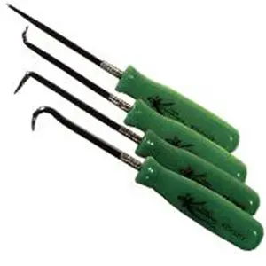 K Tool International KTI70075 4 Piece Neon Green Mini Pick Set, Tool Accessories, Hand Tools