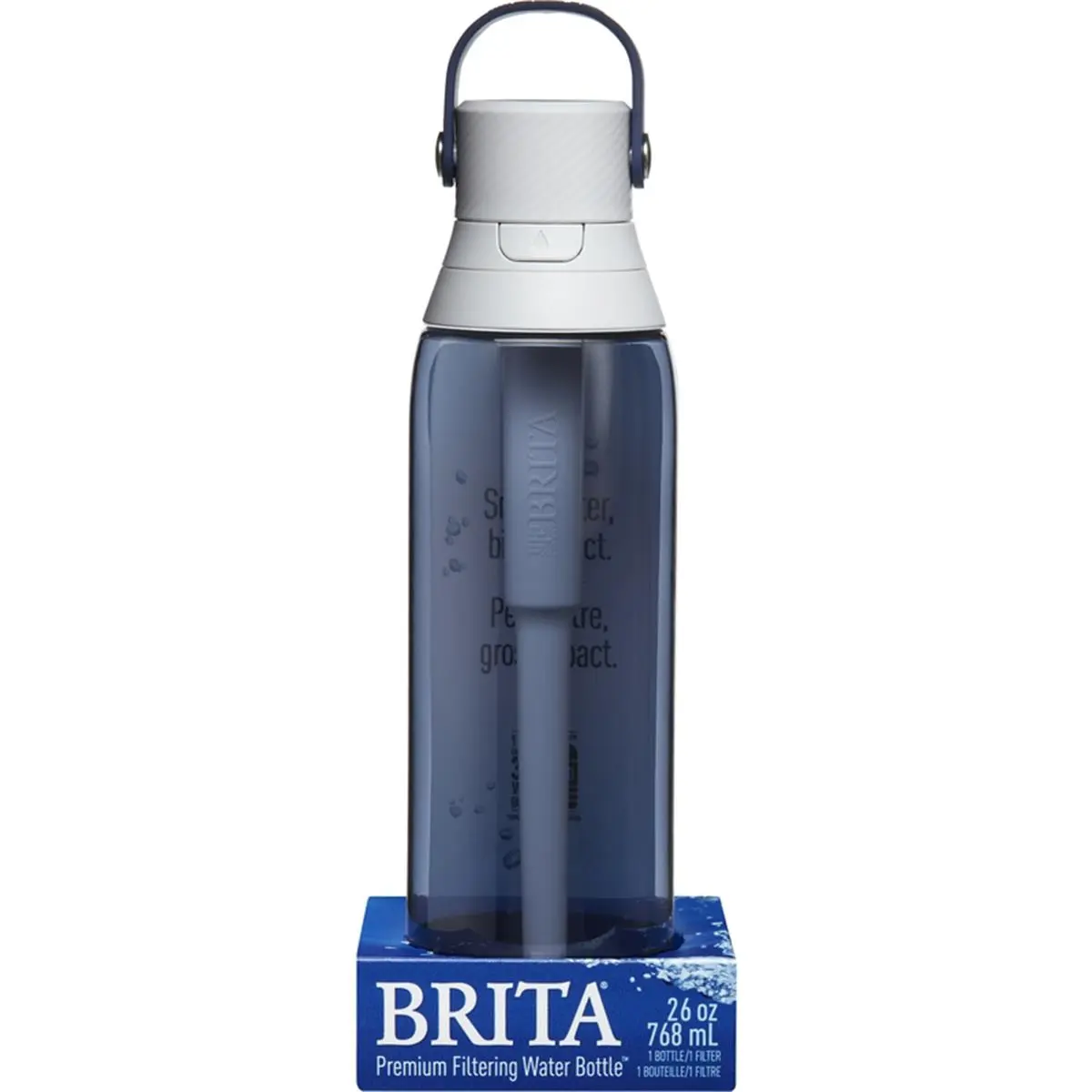 BRITA 26 oz Premium BPA-Free Portable Filtered Tumbler - Sports Water Bottle for Outdoor Use, Night Sky Color, Bottled Water Alternative, Sports Water Bottles