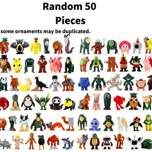 Random 50 Pieces Italian Brainrot Theme Doll Collection, Unique Sculpture Style Decor, Perfect for Home Desktop, Indoor Display, Outdoor Scenes