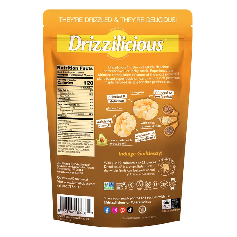 6 Pack - Drizzilicious French Toast Mini Rice Cakes 4 oz 6 Pack - Drizzilicious French Toast Mini Rice Cakes 4 oz