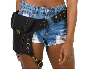 Bikers Sling-Hip Bag W/thigh Belt