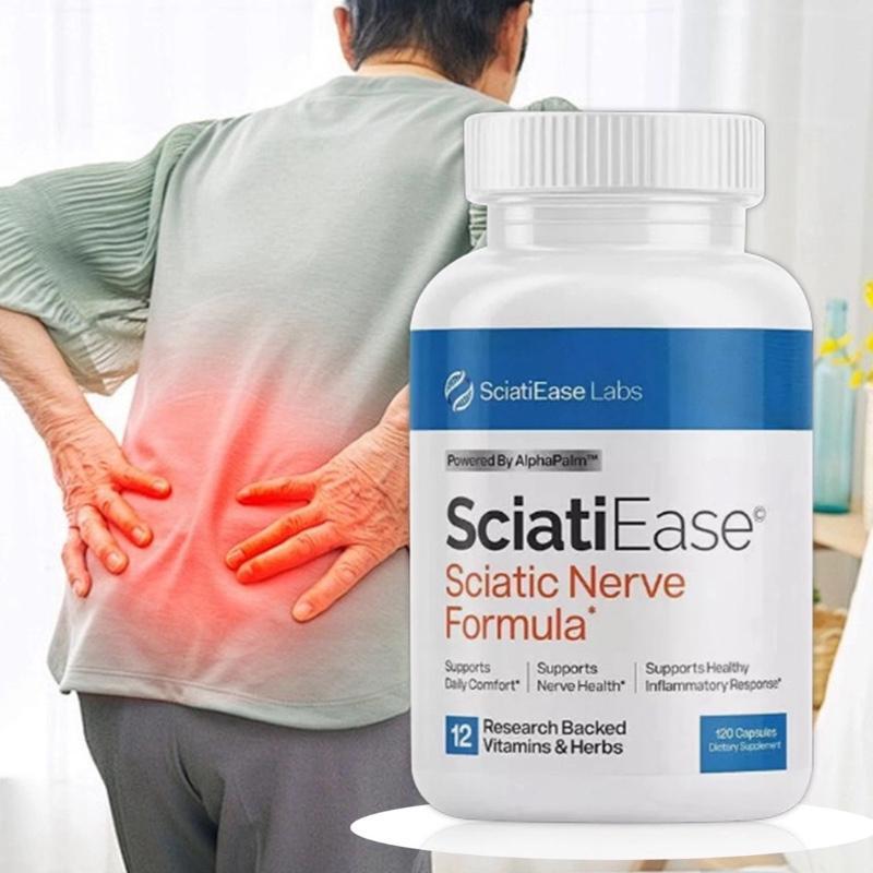 Sciatic Nerve Support - Extra Strength with Vitamins B, Turmeric & Herbal Extracts - Sciatica Relief Pain & Leg Discomfort - 120 Capsules Dietary Supplement Healthcare
