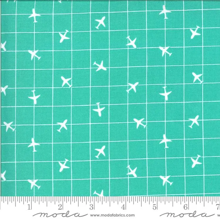 Fabric Moda Turquoise Jet Stream by the Quarter Yard 20726-12