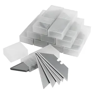 TOOLAZO 10-Pack Heavy Duty Utility Knife Blades – SK5 Carbon Steel Box Cutter Refill Blades with Safety Storage Dispenser | Fits Most Standard Retractable Knives & Industrial Box Cutters