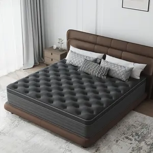 12-inch/14-inch Pocketed Coil Mattress, Twin/Full/Queen/King, Medium Firmness, Lumbar Support, Edge Reinforcement, Ergonomic Design, Fiberglass-Free, Suitable for Homes and Hotels