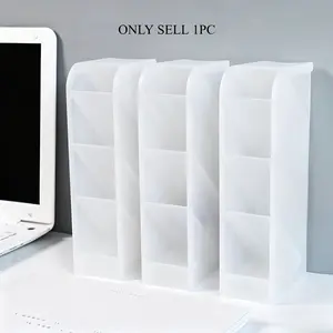 Desk Pen Holder, 1 Count Multi-functional Plastic Stationery Storage Box, Desk Organizer for Home Office School Student Teacher, Office Supplies, Office Accessories, Desk Organizer Tidy