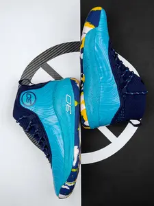 Parent - Child Black - Orange Gradient Athletic Basketball Shoes, Sports Competitive Style, High - Top Leather Material, Shock - Absorbing & Ankle - Protecting, Strong Grip, Ideal for Parent - Child Basketball Training & Sports Competitions