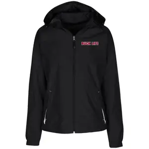 BUCKLIFE Ohio State Ladies' Jersey-Lined Hooded Windbreaker