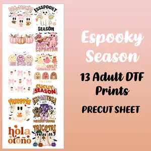 Espooky Season Bundle 13 Adult DTF Transfers Precut Sheet