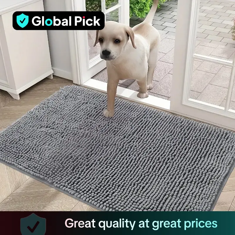 Rectangle Solid Color Non-slip Door Mat, 1 Piece Water Absorbent Indoor Floor Mat, Decorative Rug for Home Living Room Bedroom