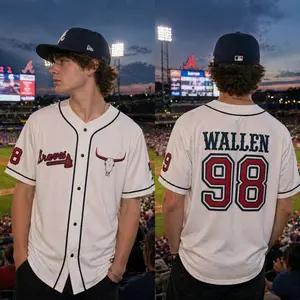 Country Music Baseball Jersey, Wallen Vol 98 Jersey, World Tour 2026 Concert Jersey, Unisex Sport Baseball Jersey, Casual Fanwear Shirt, Streetwear Look