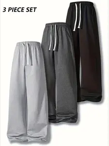 Men’s casual sweatpants feature a slightly stretchy fabric, elastic waistband with drawstring design, and a relaxed, comfortable long pants fit suitable for spring and autumn wear. This casual pair is also great for friends’ gatherings and meals.