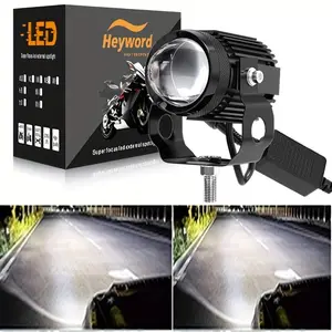 LED Lights for Motorcycles & Trucks, Dual-Color Mini Driving Lights, 500-800 Lumens, Hardwired, Fits Most Models, Aluminum Enclosure