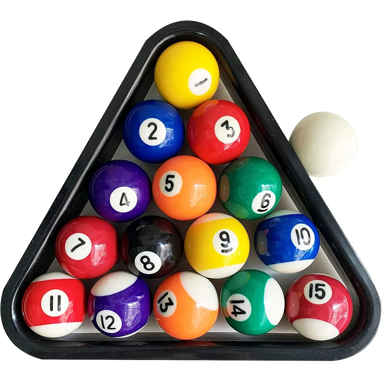 Upgrade Billiard Balls Set, 1.5 Inch Mini Size for 6  Pool Table 1-1/2" Pool Balls Set  Style, Complete 16 Balls