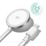 2 in 1 Magnetic Wireless Charging Pad - 15W/25W Qi2 & Qi2.2 Certified Portable Charger, MagSafe Compatible Smartphone Charger for iPhone 18/17/16/15/14/13/12 Series & AirPods Pro/5/4/3/2, Mobile Phone Accessories (Requires 20-30W+ Adapter),
