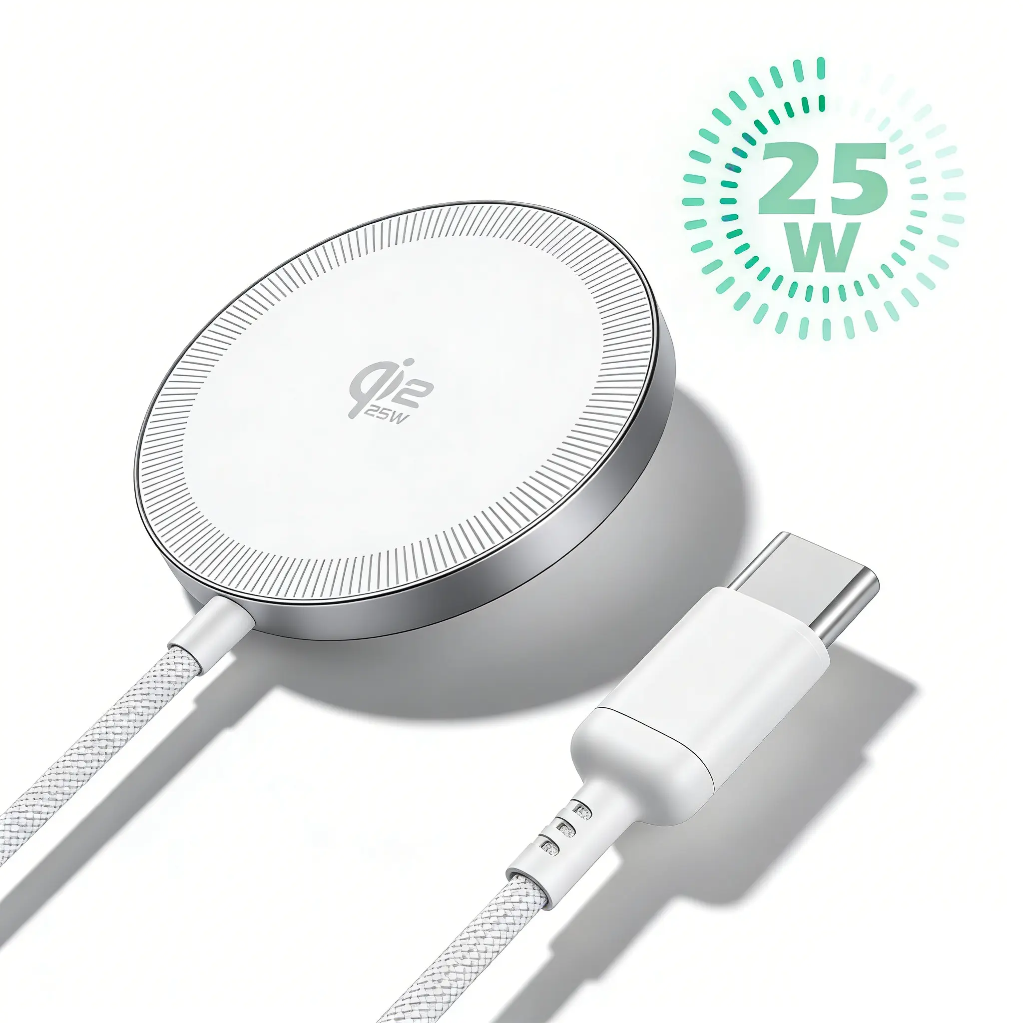 25W/15W Wireless Charger Pad, Qi2 & Qi2.2 Certified Magnetic Phone Charger, MagSafe Compatible Charging Station for iPhone 17/16/15/14/13/12 Series & AirPods Pro/4/3/2 (Charger Not Included)(Requires 20-30W+ Adapter)
