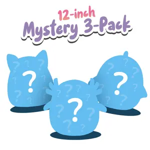Squishmallows Mystery Box 12 Inch, Pack of 3, Blindbags Surprise Set, Assorted Characters, Perfect Holiday Gift, WoW Star Award