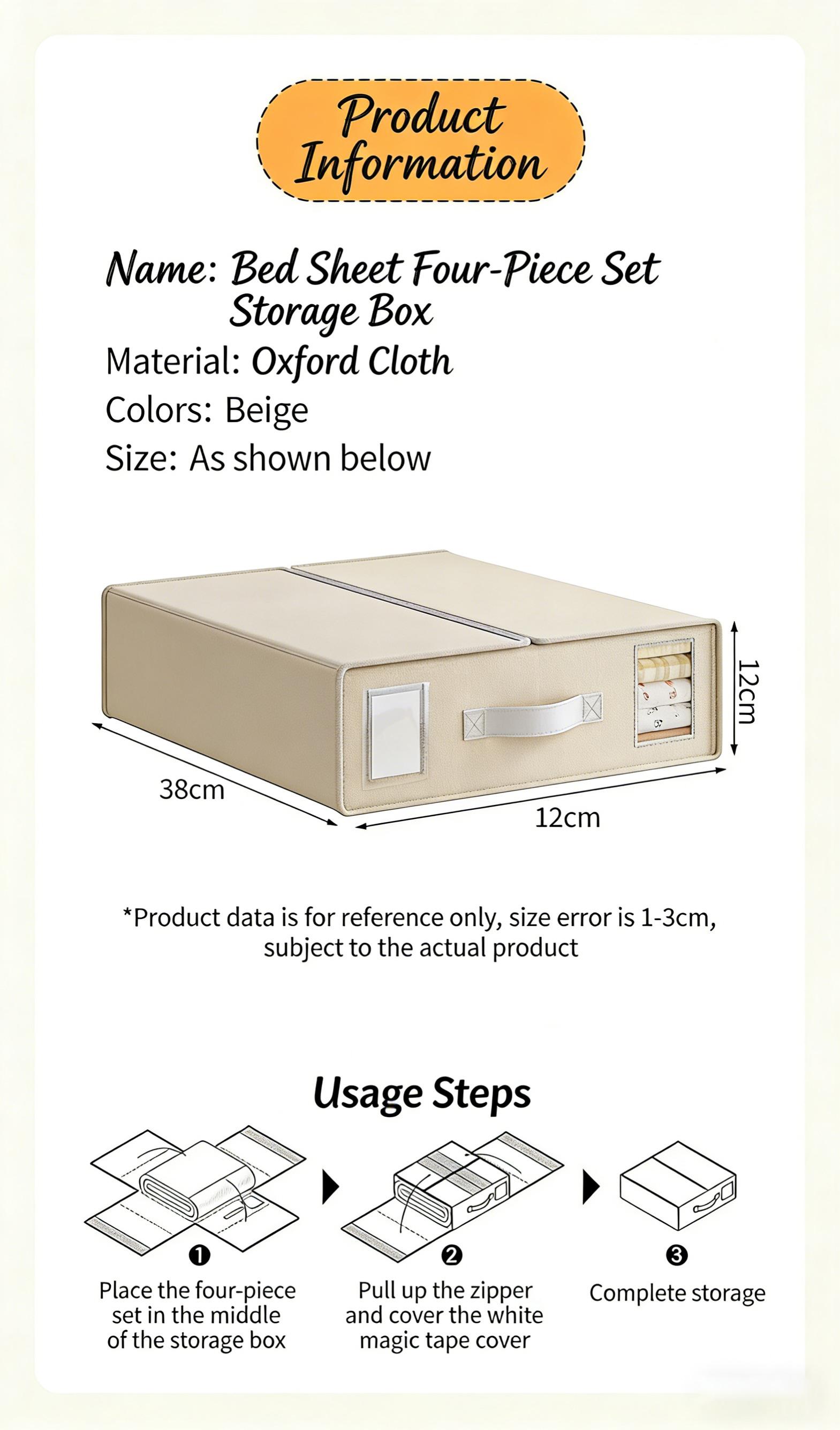 Space-Saving Foldable Storage Bins for Bedding  Perfect for Sheets, Quilts & Towels  Closet Organizer