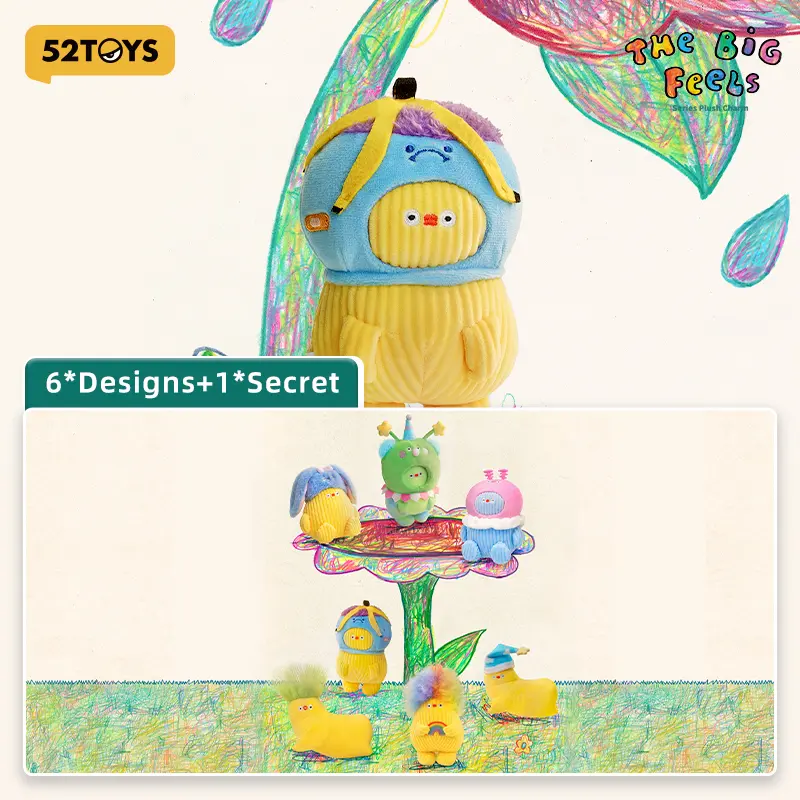 52TOYS FLABJACKS THE BIG FEELS Series Plush Charm Soft and Adorable Design, Perfect for Cuddling, Display, and Unique Posing, Ideal Gift for Panda Enthusiasts