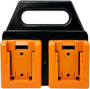 4-Slot Battery Holder For Dewalt 20V | Rugged For Dewalt Portable Battery Case Compact Organizer For Easy Storage And Transport, Ideal For Tool Bags & Job Sites