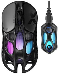 GravaStar Mercury X Pro Wireless Gaming Mouse 32,000 DPI PAW 8,000Hz Polling Rate Magnesium Alloy RGB Tri Mode Connectivity Spring Tok Lightweight 49g