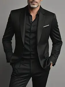 Men's Two-Btn Suit Set, Slim Fit Jacket & Pants, Versatile for Business, Casual, Parties, Perfect for Young Professionals & Gifts